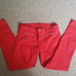 J Brand bright red skinny jeans